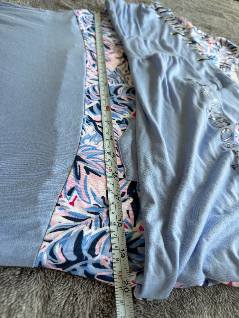 Simply Southern Light Blue Floral Panel Long Sleeve Top - Picture 5 of 7
